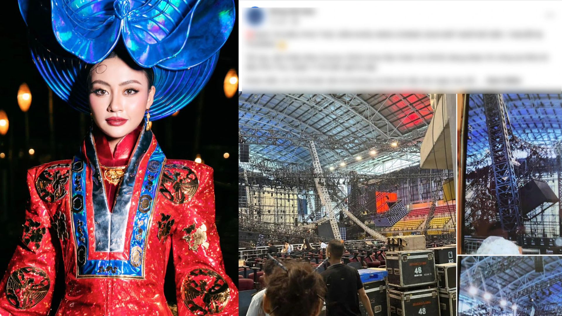 Hủy đêm bán kết hoa hậu ở TPHCM sau vụ sập sân khấu