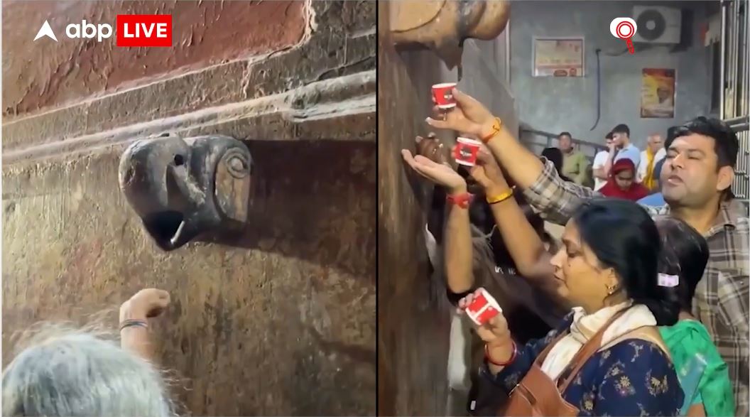 Người dân Ấn Độ nhầm lẫn nước ngưng tụ từ máy lạnh nhỏ giọt trên tượng là nước thánh