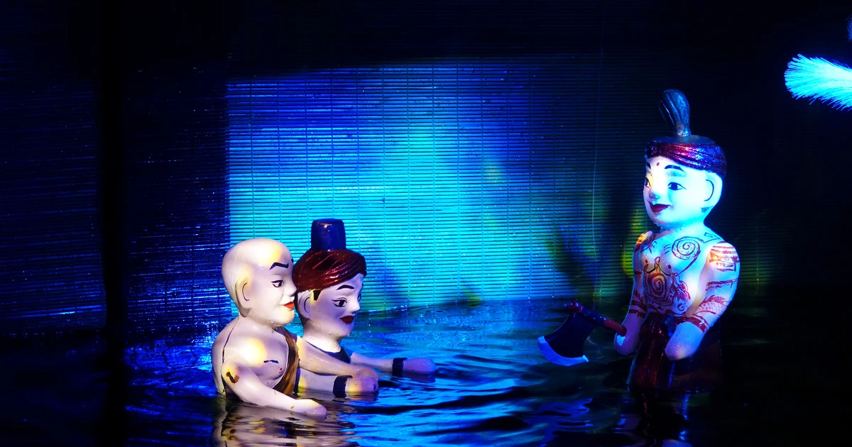 Vở rối nước tái hiện chiến tích của Yết Kiêu