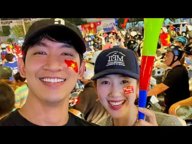 Thúy Ngân và Võ Cảnh công khai 'hẹn hò' trong đêm Việt Nam vô địch ASEAN Cup 2024