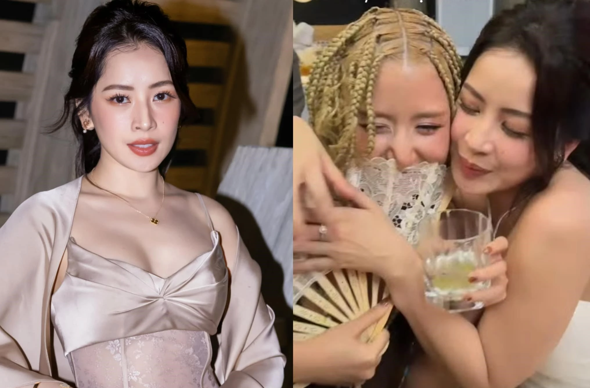 Chi Pu và Quỳnh Anh Shyn 'gương vỡ lại lành' thân thiết tại đám cưới Salim