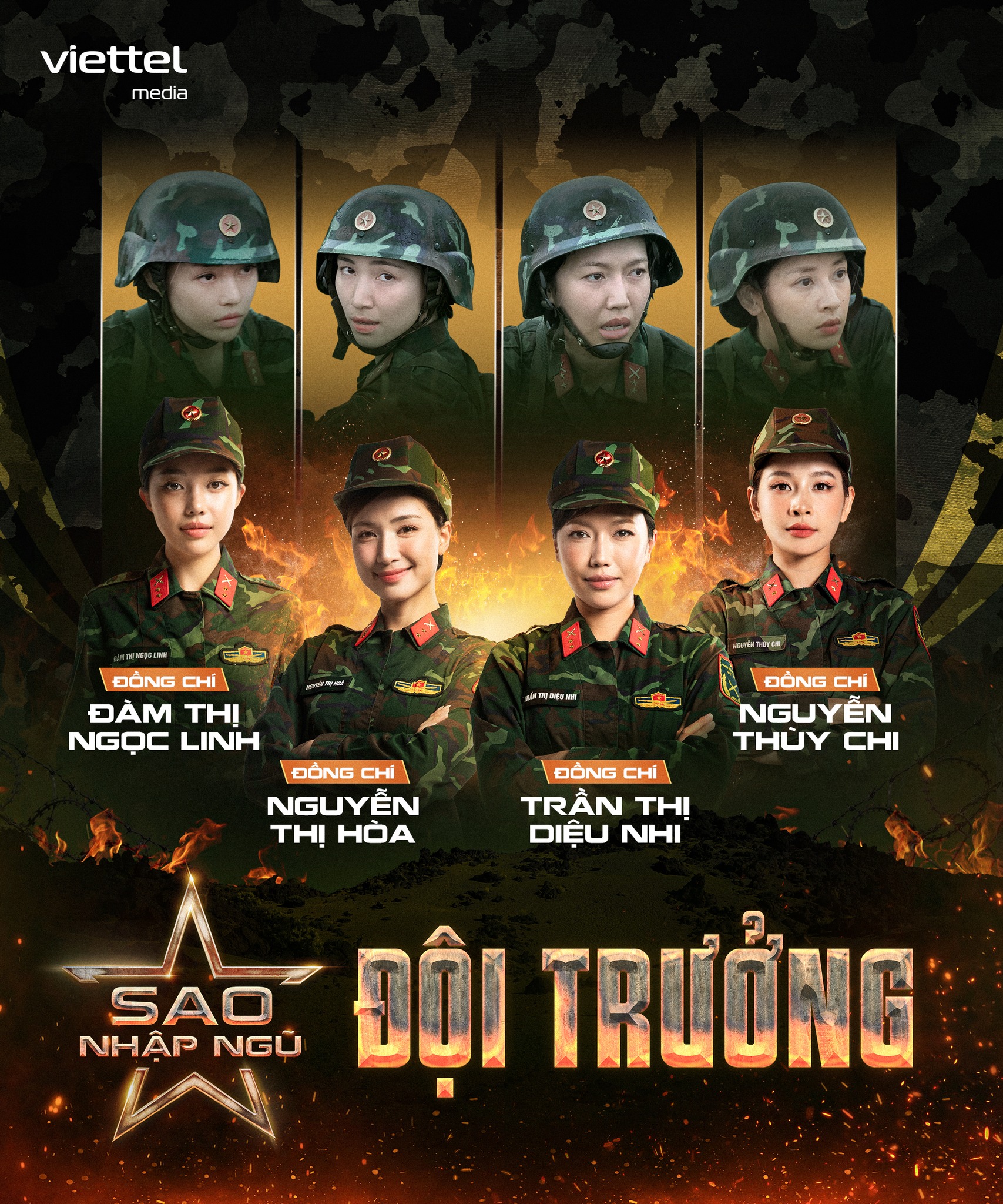 Sao Nhập Ngũ 2025 – Chi Pu, Hòa Minzy, Diệu Nhi và Linh Ngọc Đàm dảm nhiệm vị trí đội trưởng